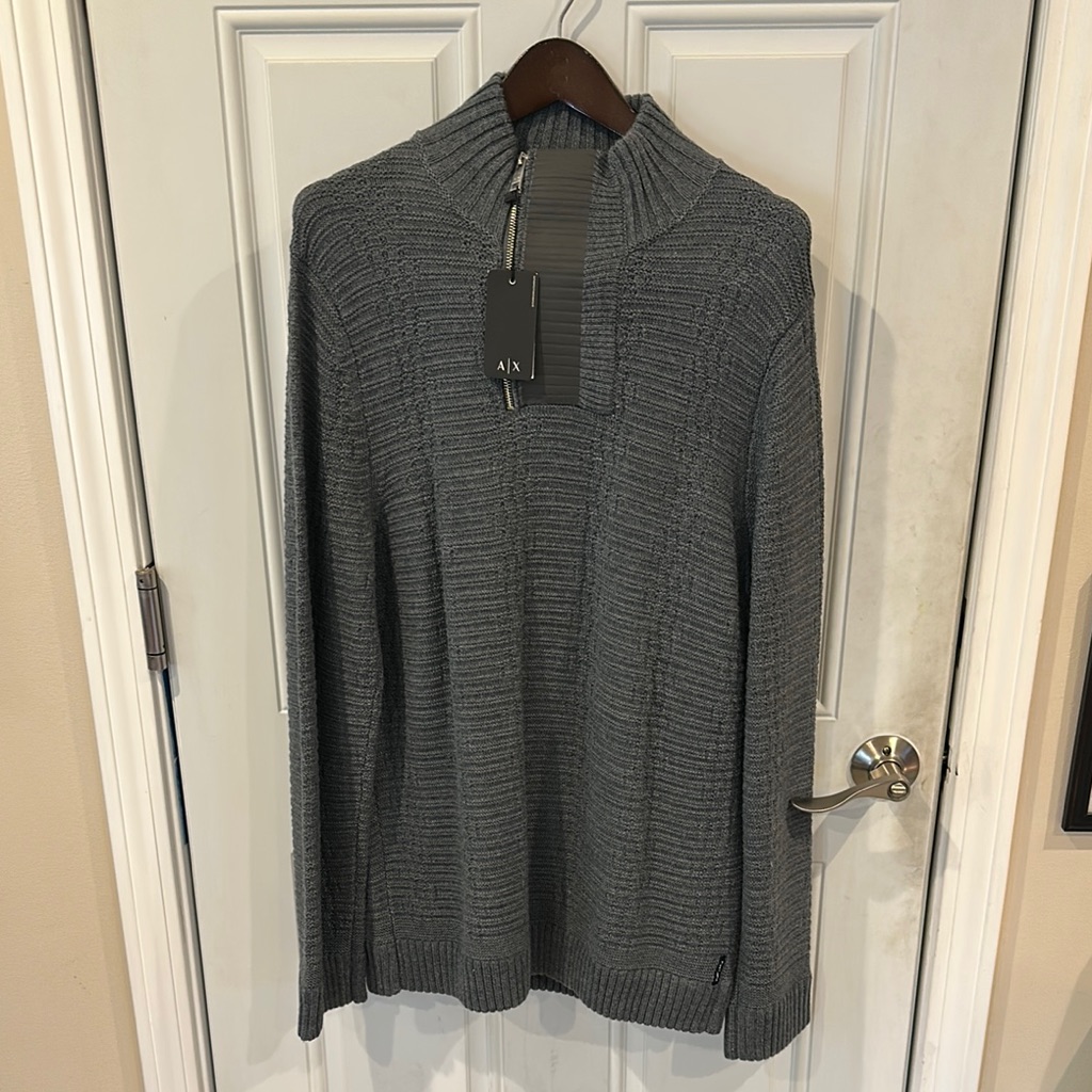 Armani Exchange Mens Gray Sweater Brand New